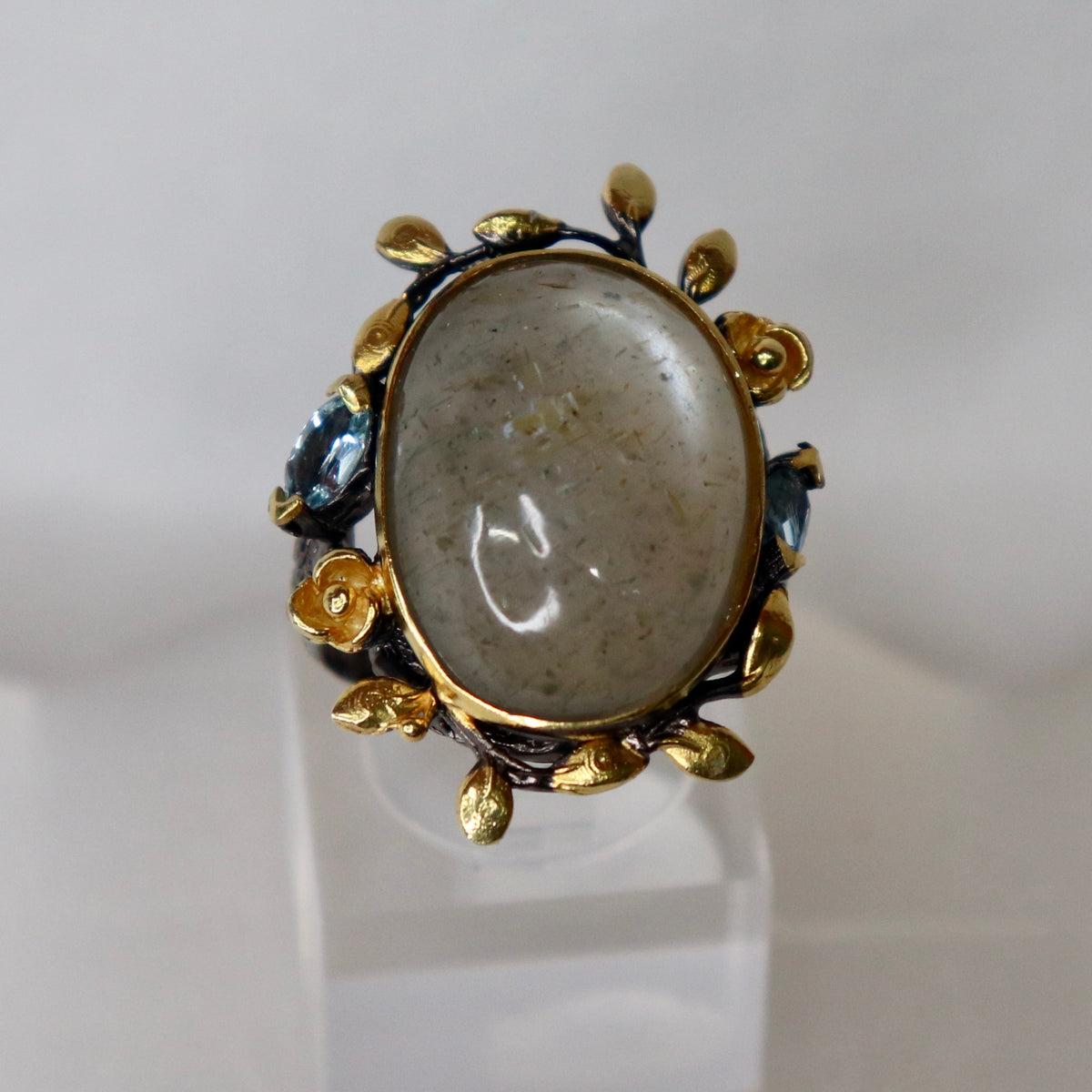 Cats Eye Sterling Silver Ring Sz 7.25 - The Spirit of Life