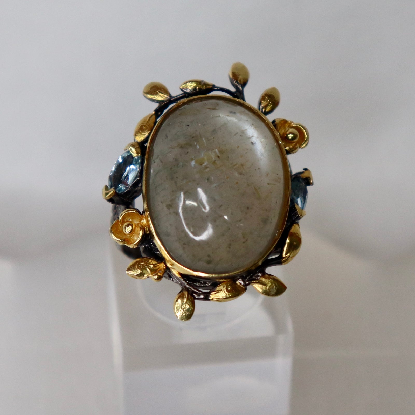 Cats Eye Sterling Silver Ring Sz 7.25 - The Spirit of Life