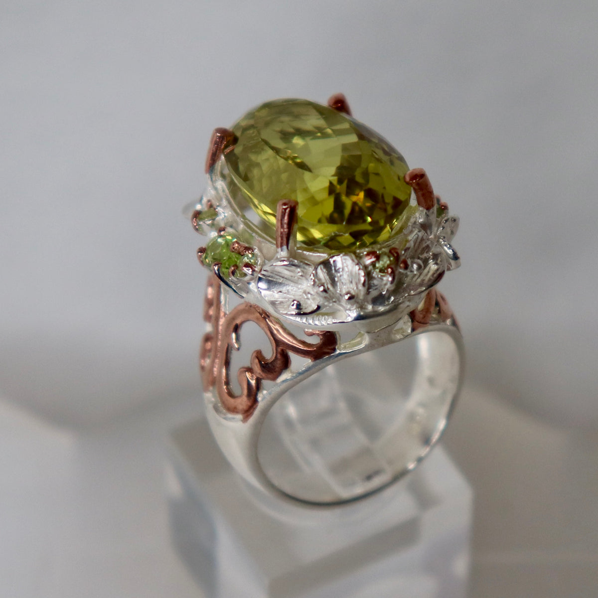 Lemon Quartz Sterling Silver Ring Sz 8 - The Spirit of Life