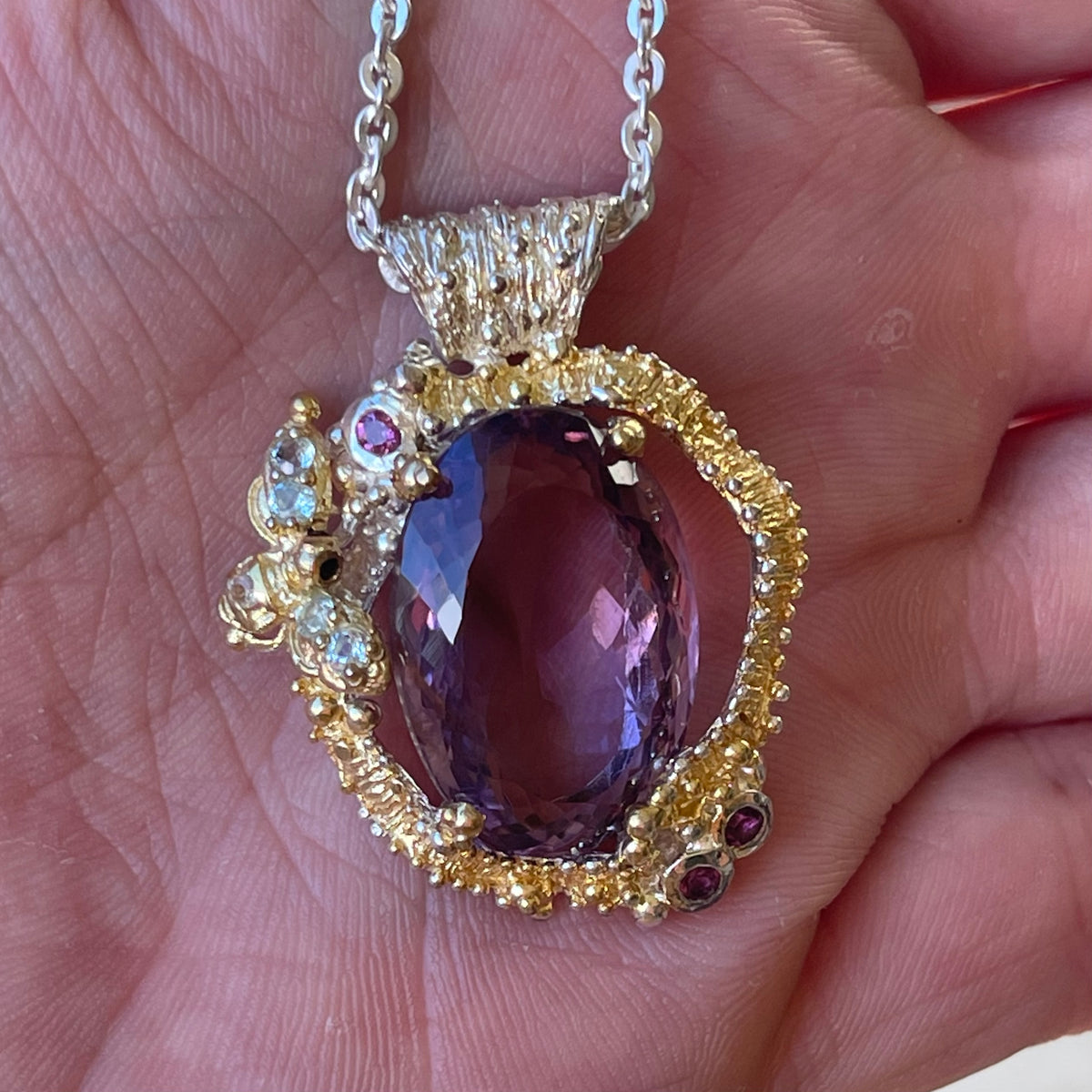 Stunning Amethyst &amp; Topaz Pendant