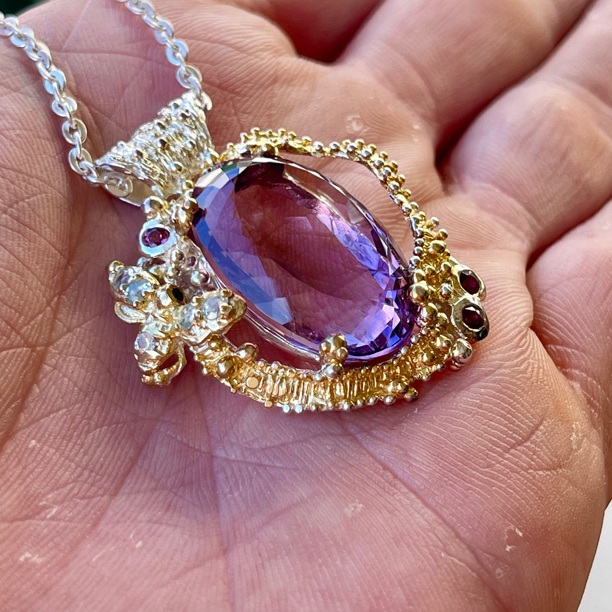 Stunning Amethyst &amp; Topaz Pendant