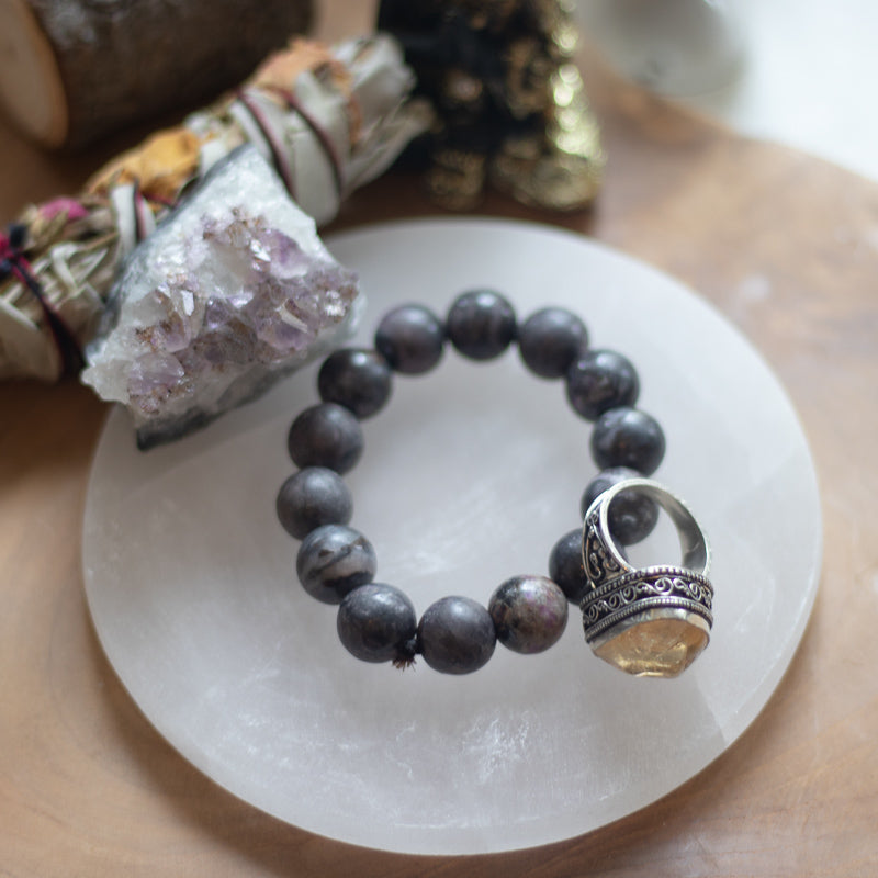 Large (10cm) Selenite Charging Plate - The Spirit of Life