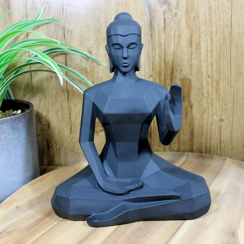 Abstract Black Meditation Buddha 22.5cm - The Spirit of Life