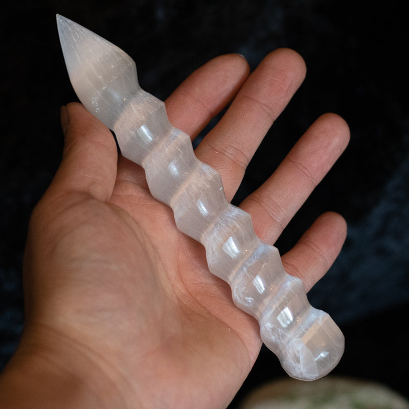 Spiral Selenite Wand