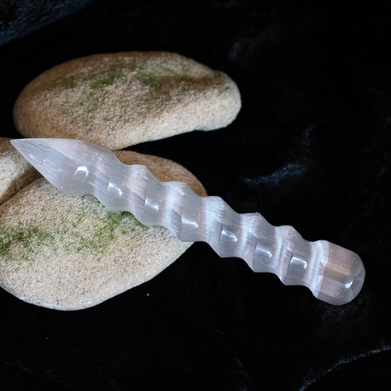 Spiral Selenite Wand
