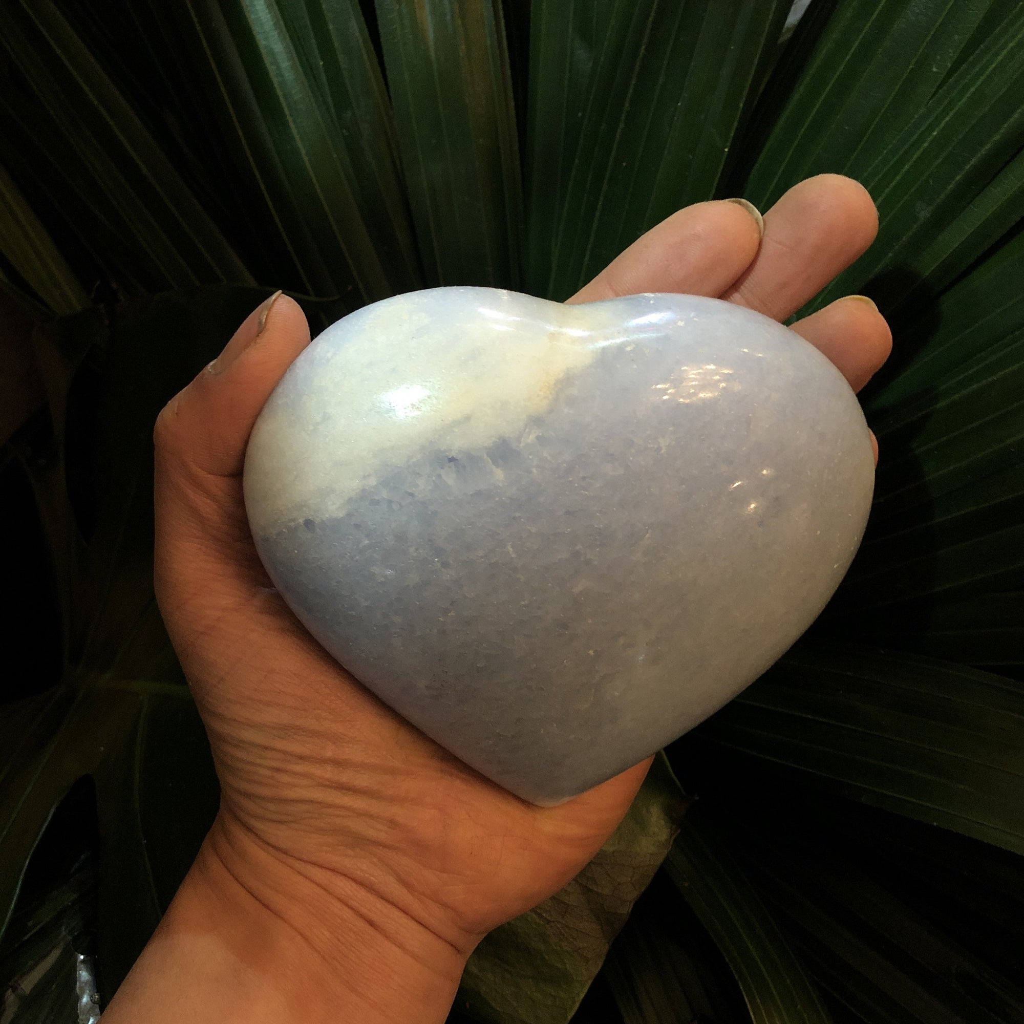 Blue Calcite heart - The Spirit of Life
