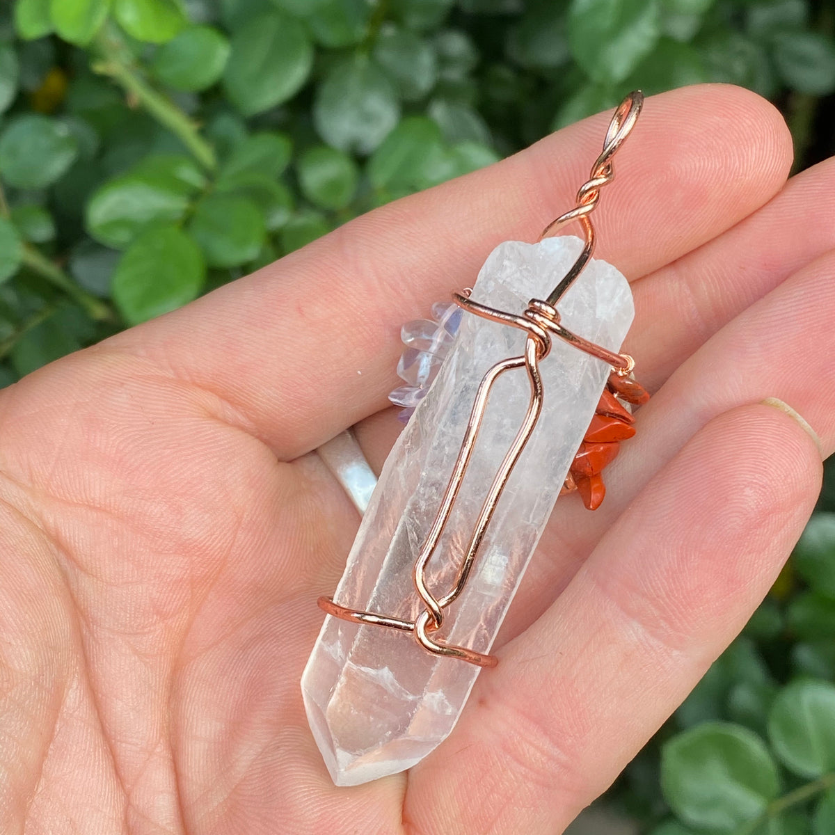 Stunning Clear Quartz with Tree of life Pendant Copper. - The Spirit of Life