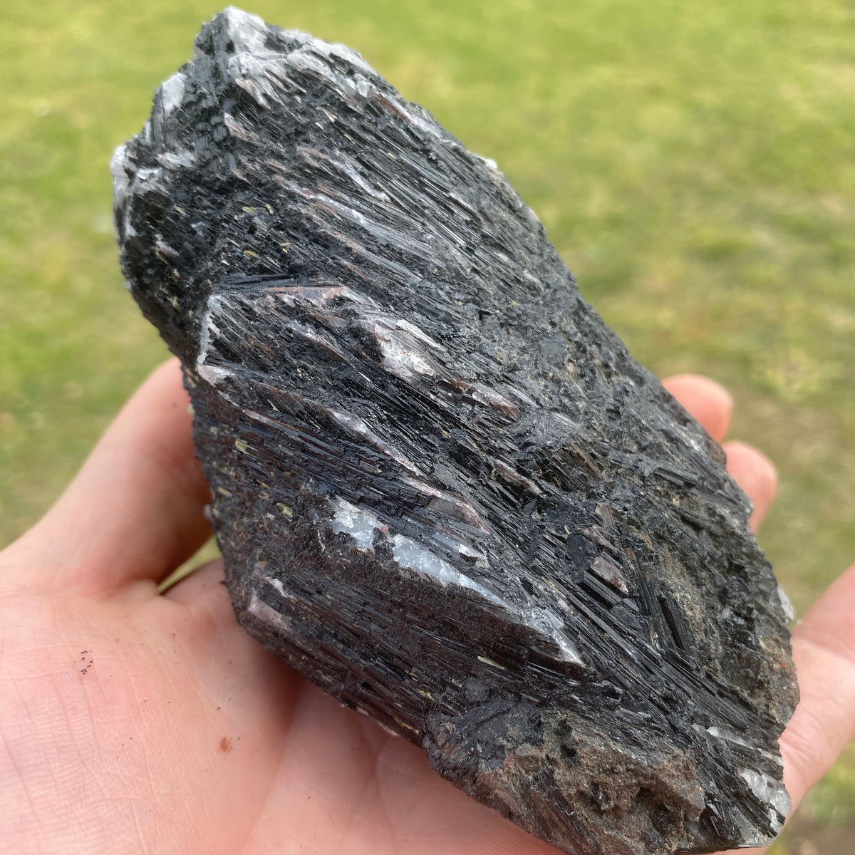 728g Raw Black Tourmaline on Clear Quartz Crystal - The Spirit of Life