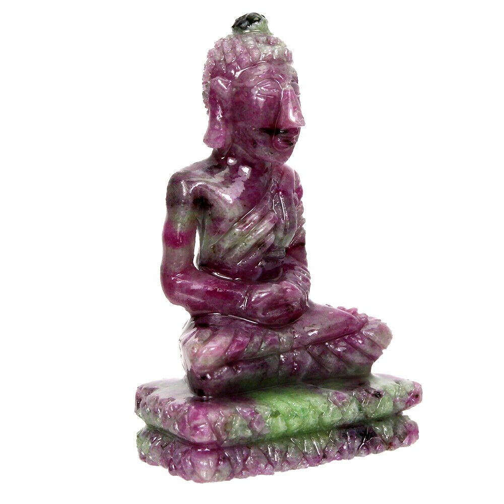 Buddha Carving, Natural Red Ruby Zoisite - The Spirit of Life
