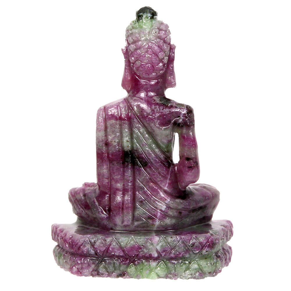 Buddha Carving, Natural Red Ruby Zoisite - The Spirit of Life