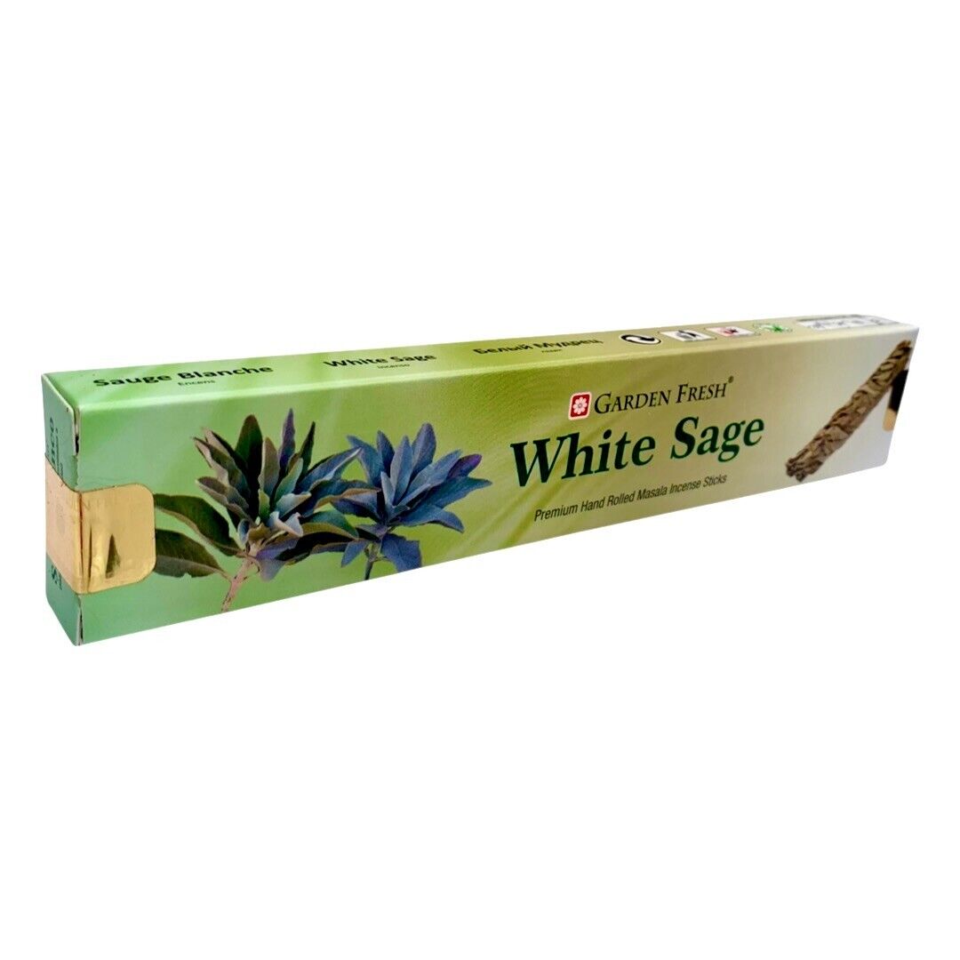 Garden Fresh White Sage Hand Rolled Incense Sticks 15g